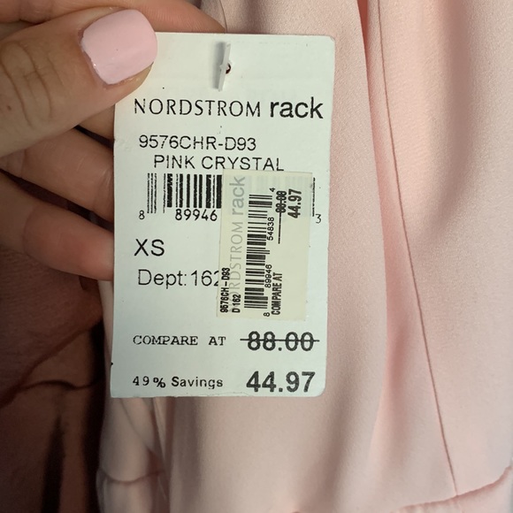 Charles Henry Pink Sheer Maxi dress - Picture 7 of 7